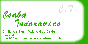 csaba todorovics business card
